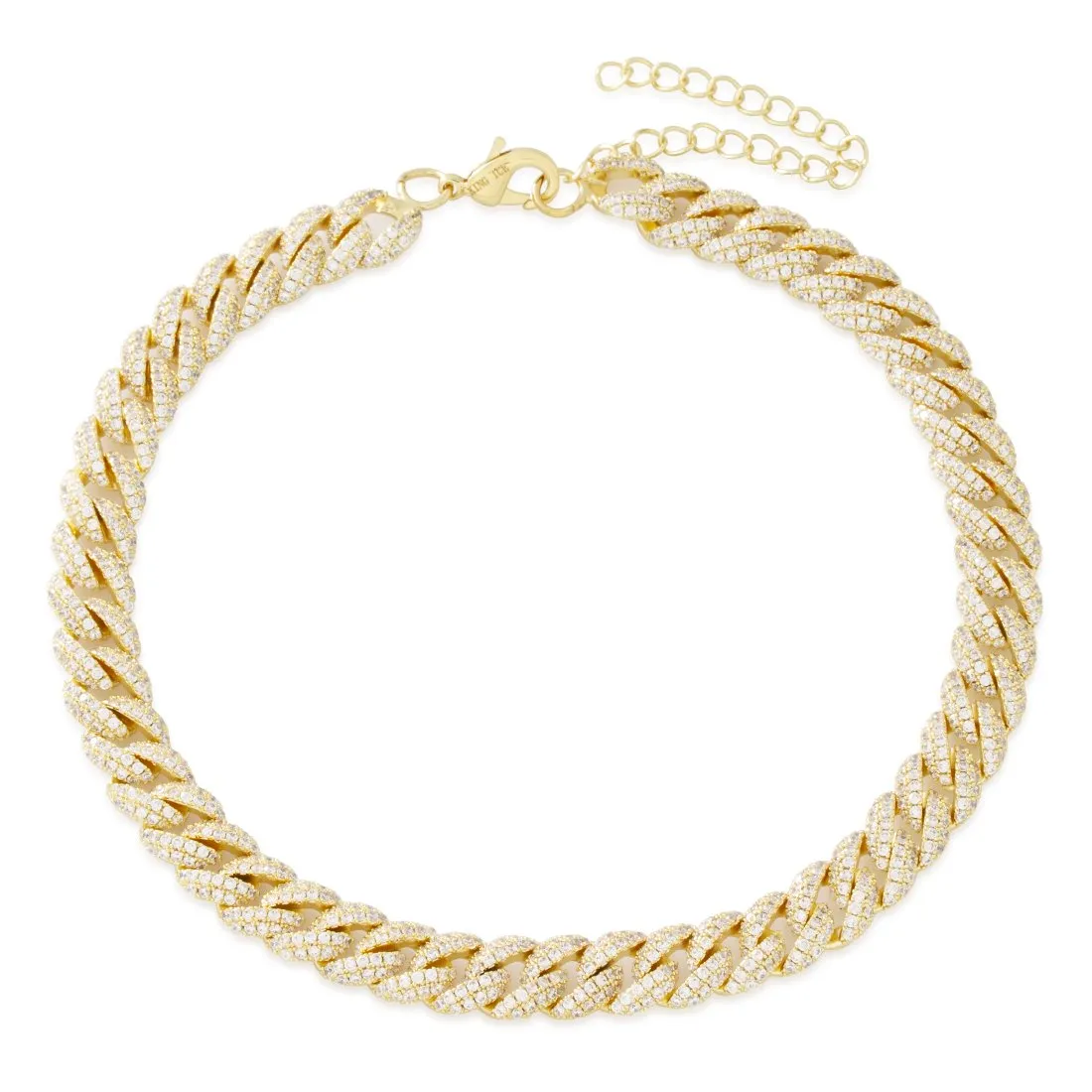 10mm Iced Miami Cuban Link Choker Chain