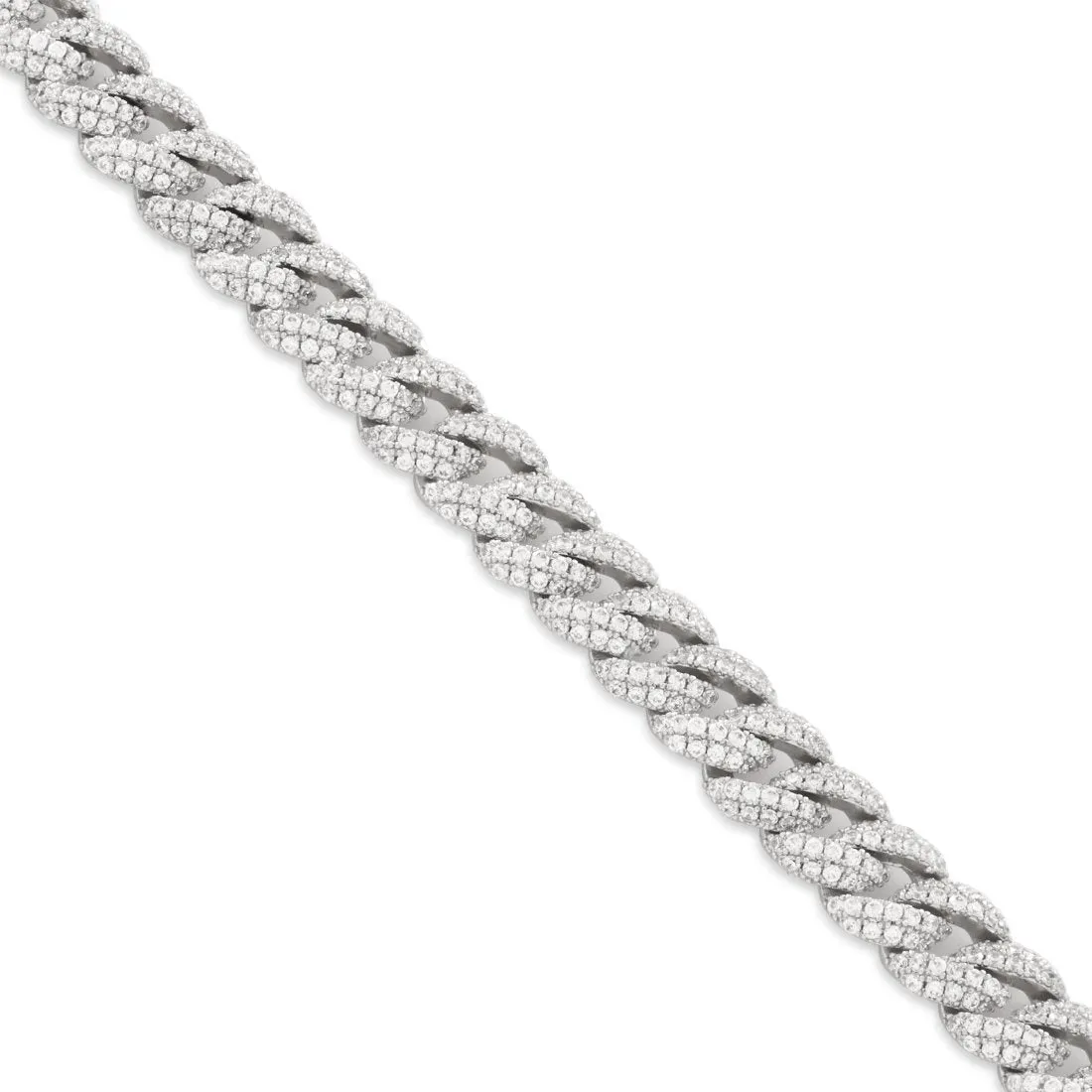 12mm Iced Diamond-Cut Miami Cuban Link Choker Chain