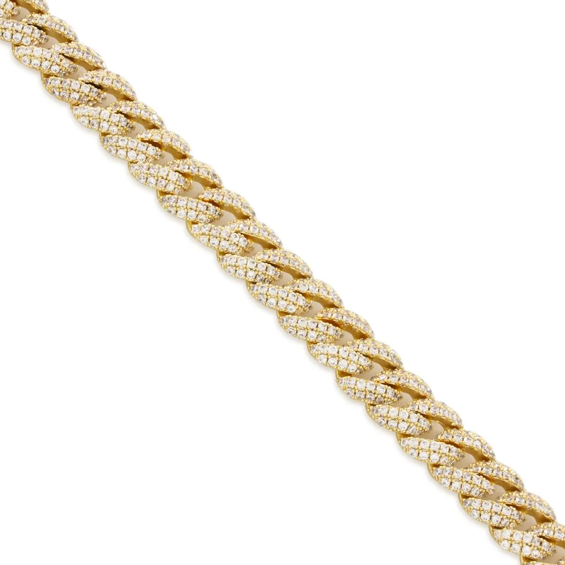 12mm Iced Diamond-Cut Miami Cuban Link Choker Chain