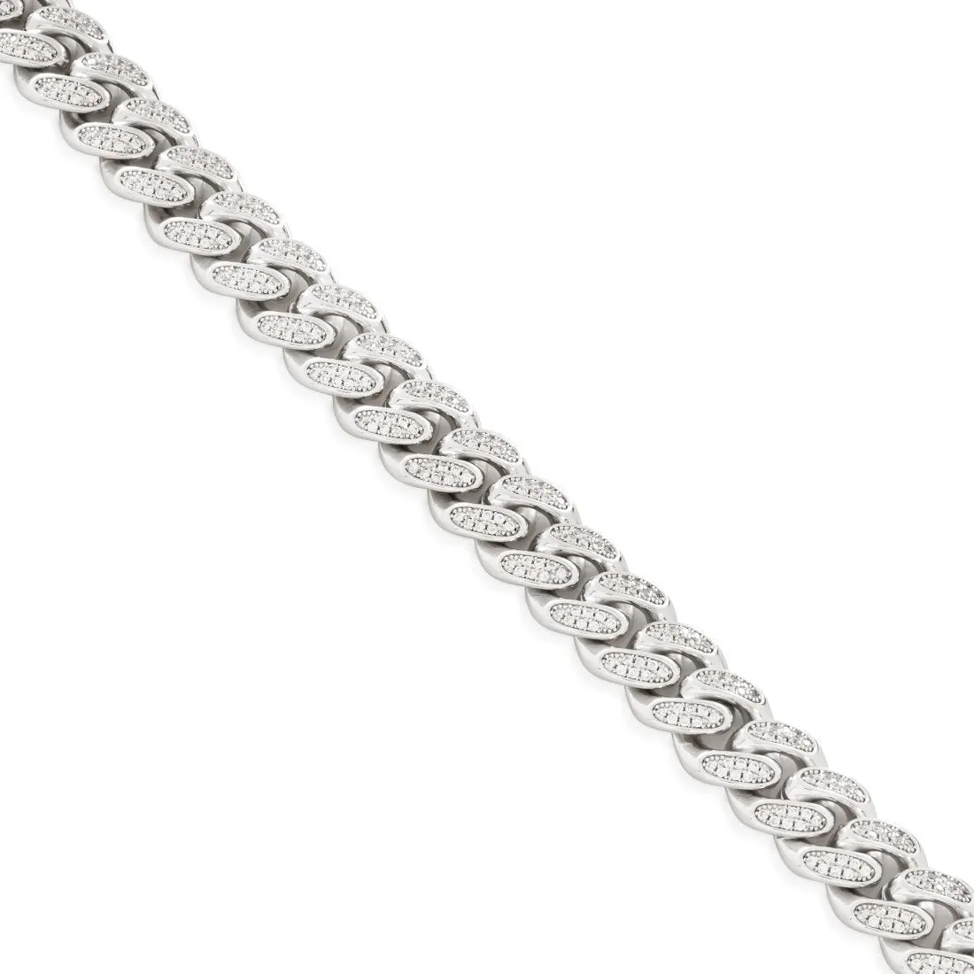 12mm Iced Miami Cuban Link Choker Chain