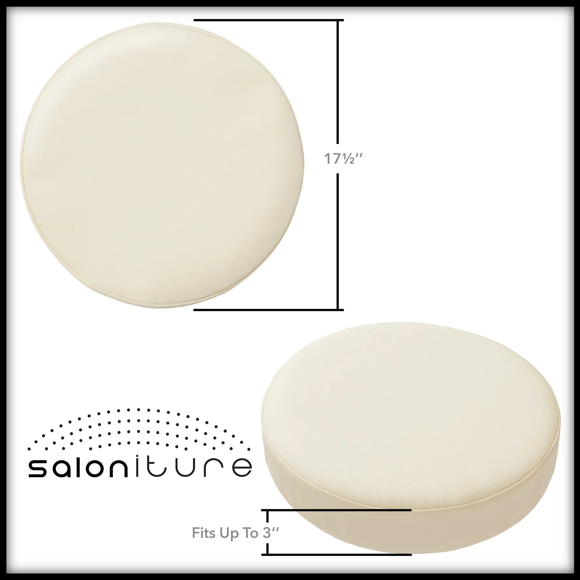 2-Pk Round Stool Seat Cover, Slipcover for Swivel Chair