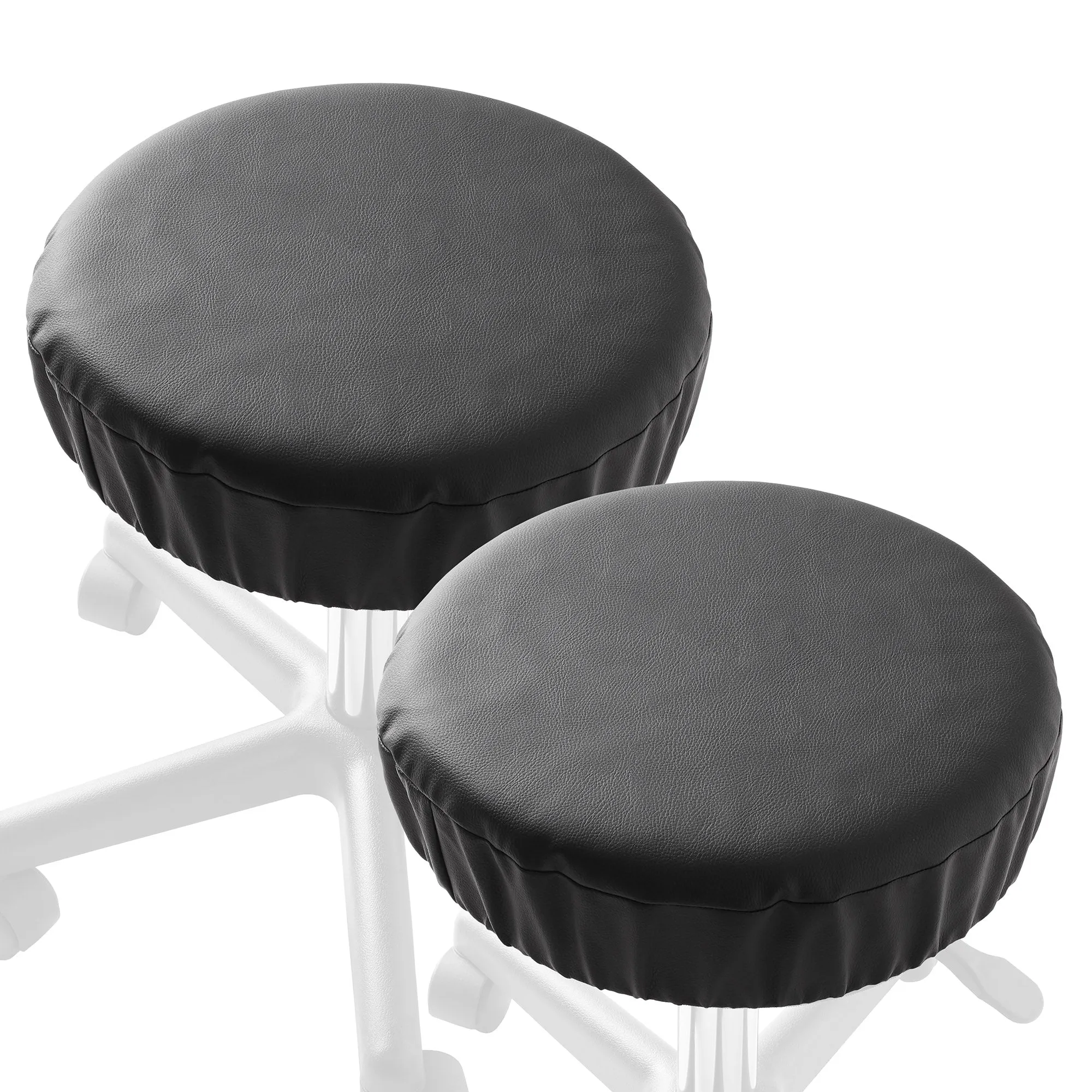 2-Pk Round Stool Seat Cover, Slipcover for Swivel Chair