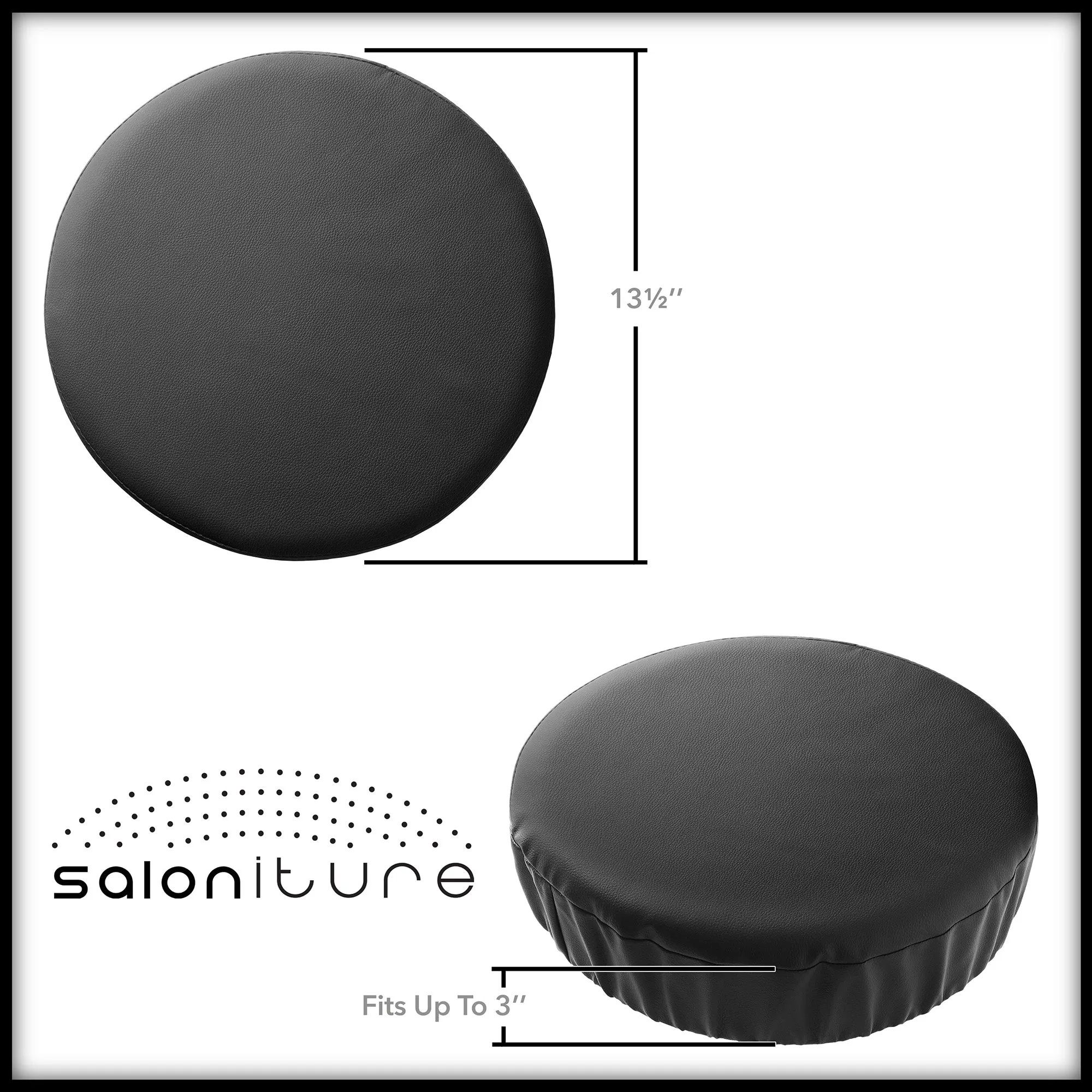 2-Pk Round Stool Seat Cover, Slipcover for Swivel Chair