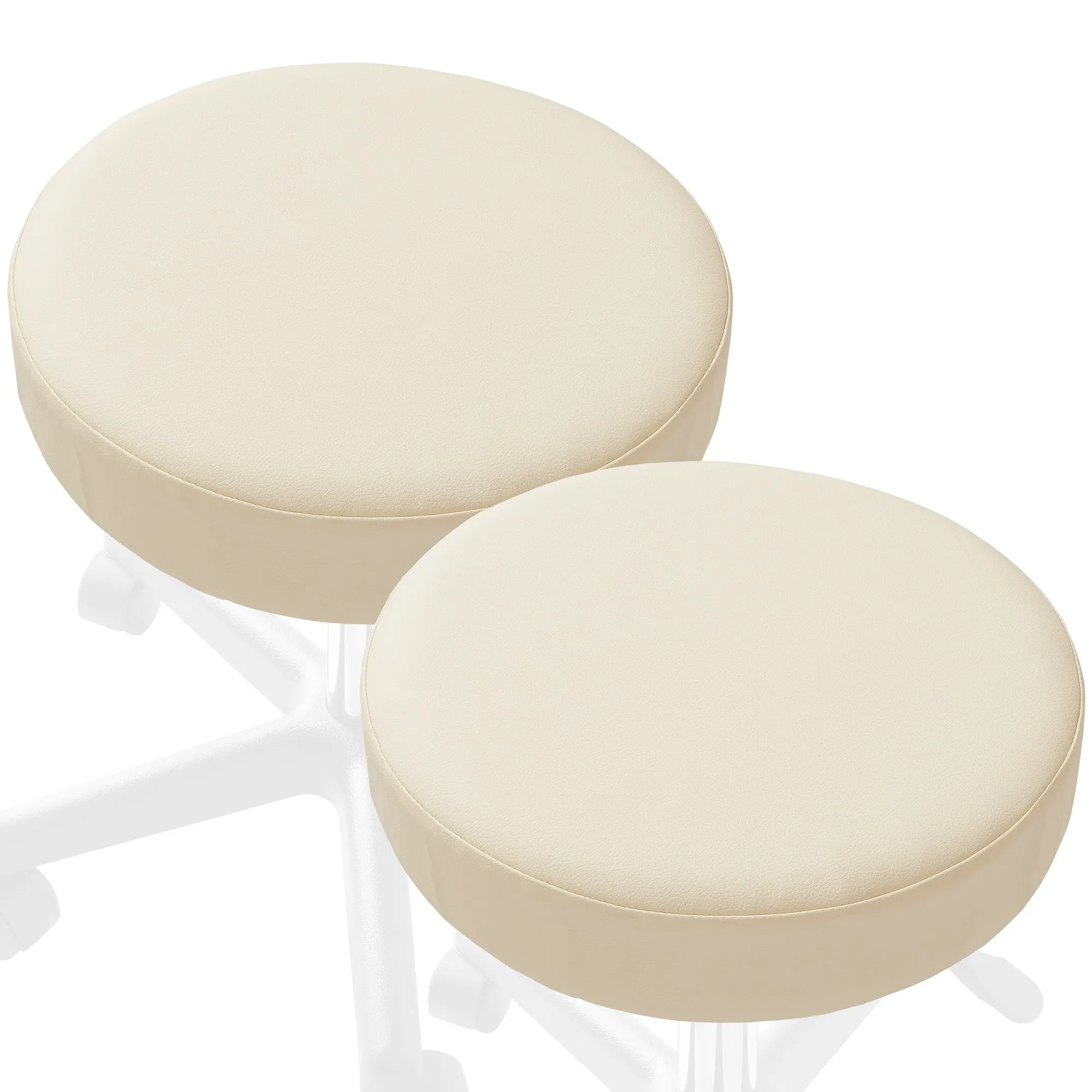 2-Pk Round Stool Seat Cover, Slipcover for Swivel Chair