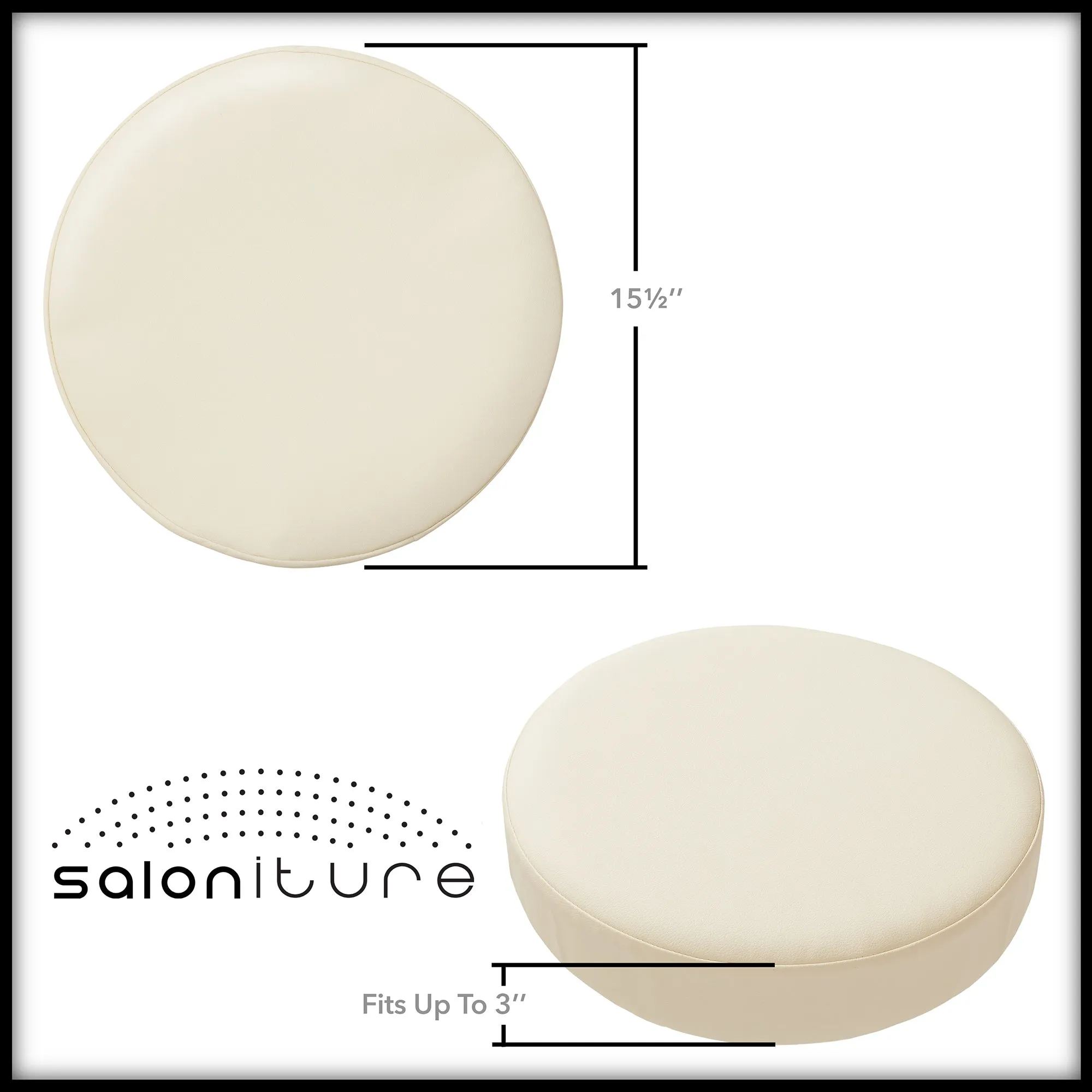 2-Pk Round Stool Seat Cover, Slipcover for Swivel Chair