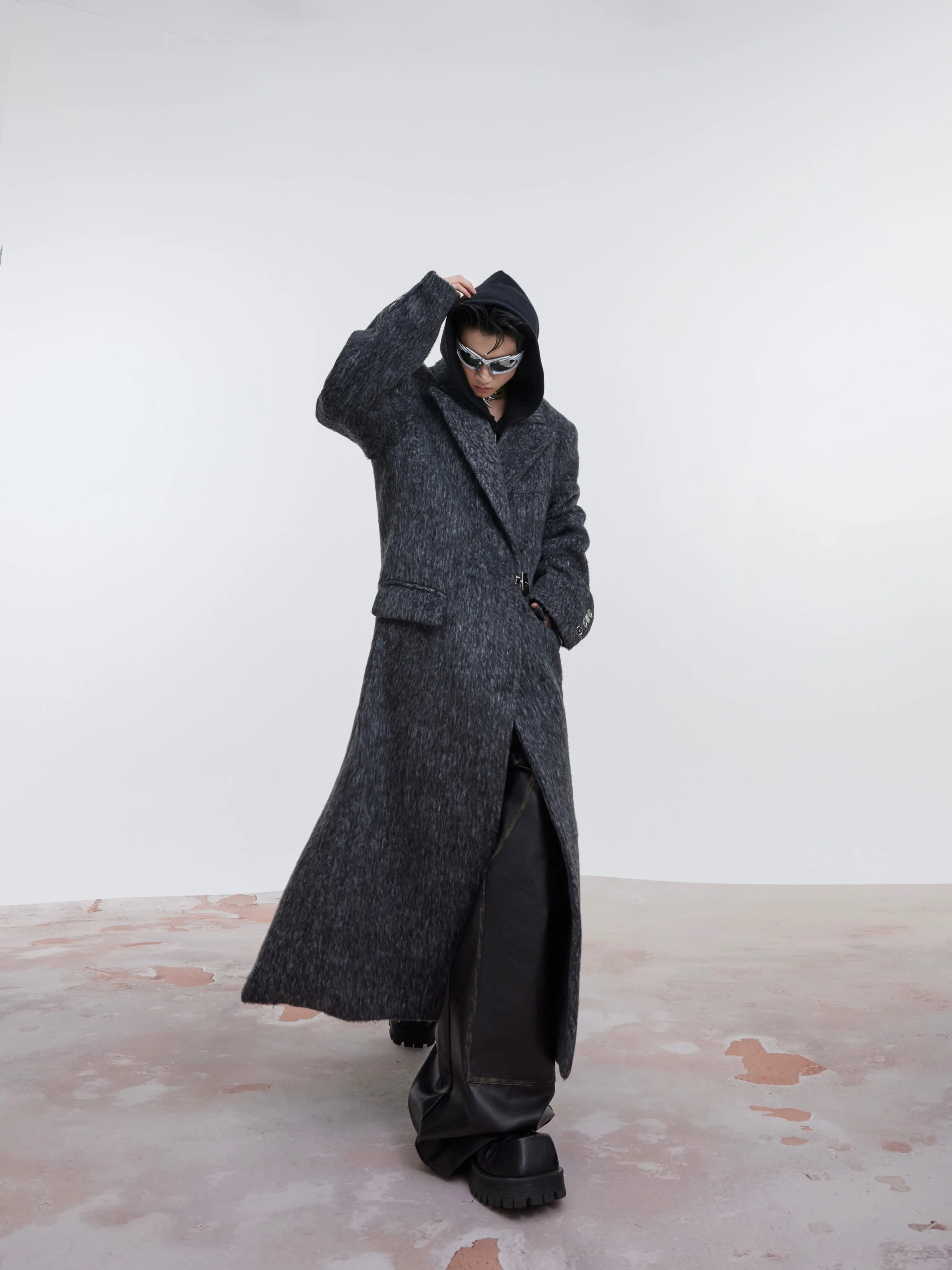 【23s October.】Oversized Shoulder-padded Wool Coat