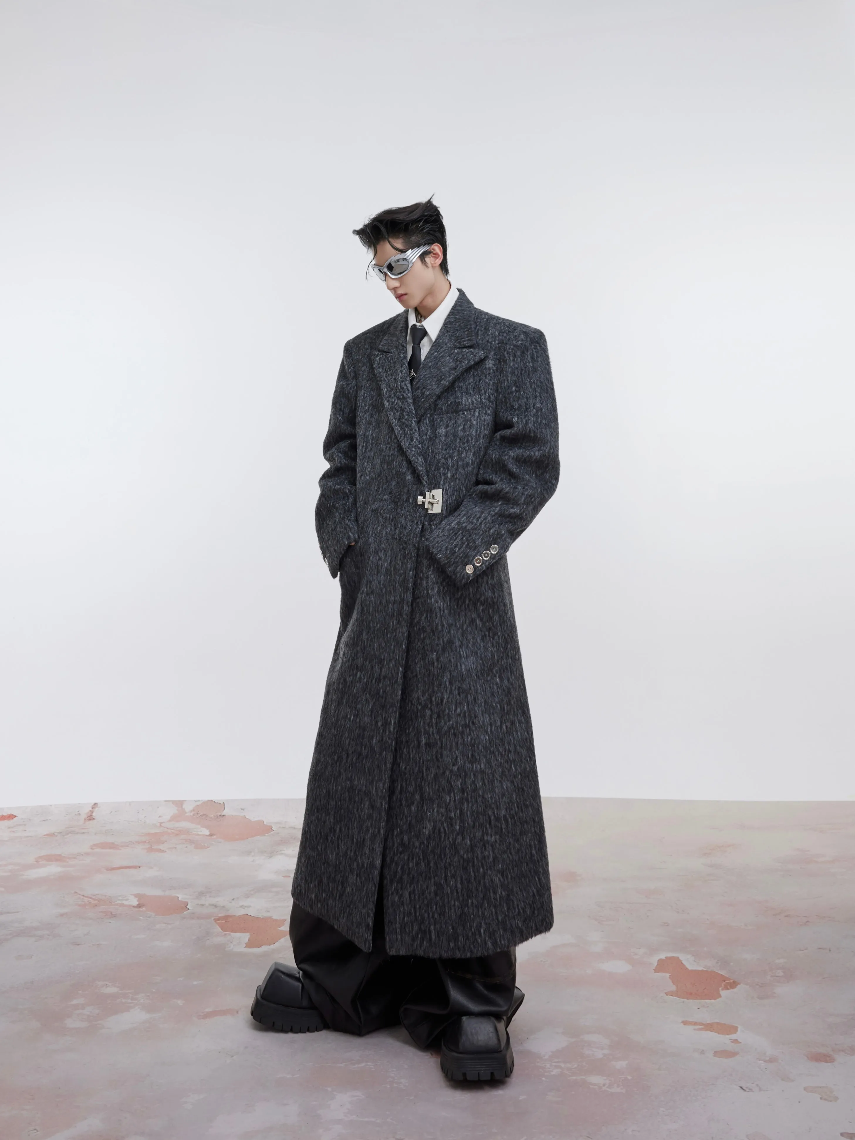 【23s October.】Oversized Shoulder-padded Wool Coat