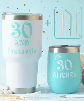 30th Birthday Gifts for Women, 30 and Fabulous Tumbler, 30 and Fabulous Tumbler for Women