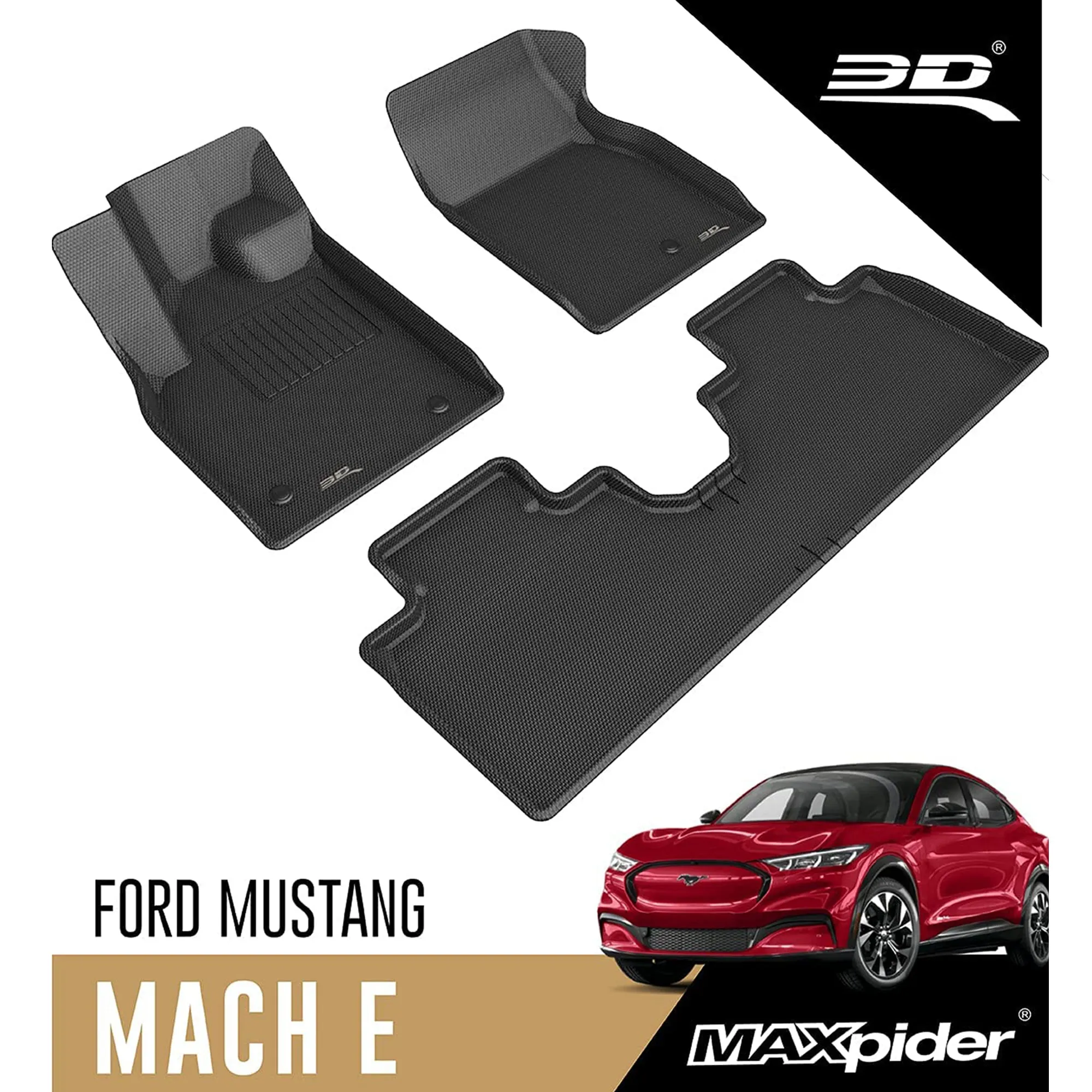 3D MAXpider Kagu Series Custom Fit Floor Liner Set for Mustang Mach-E (Open Box)