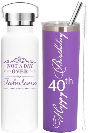 40th Birthday Gifts for Woman, 40th Birthday Tumbler, 40th Bday Gifts for Women, 40th