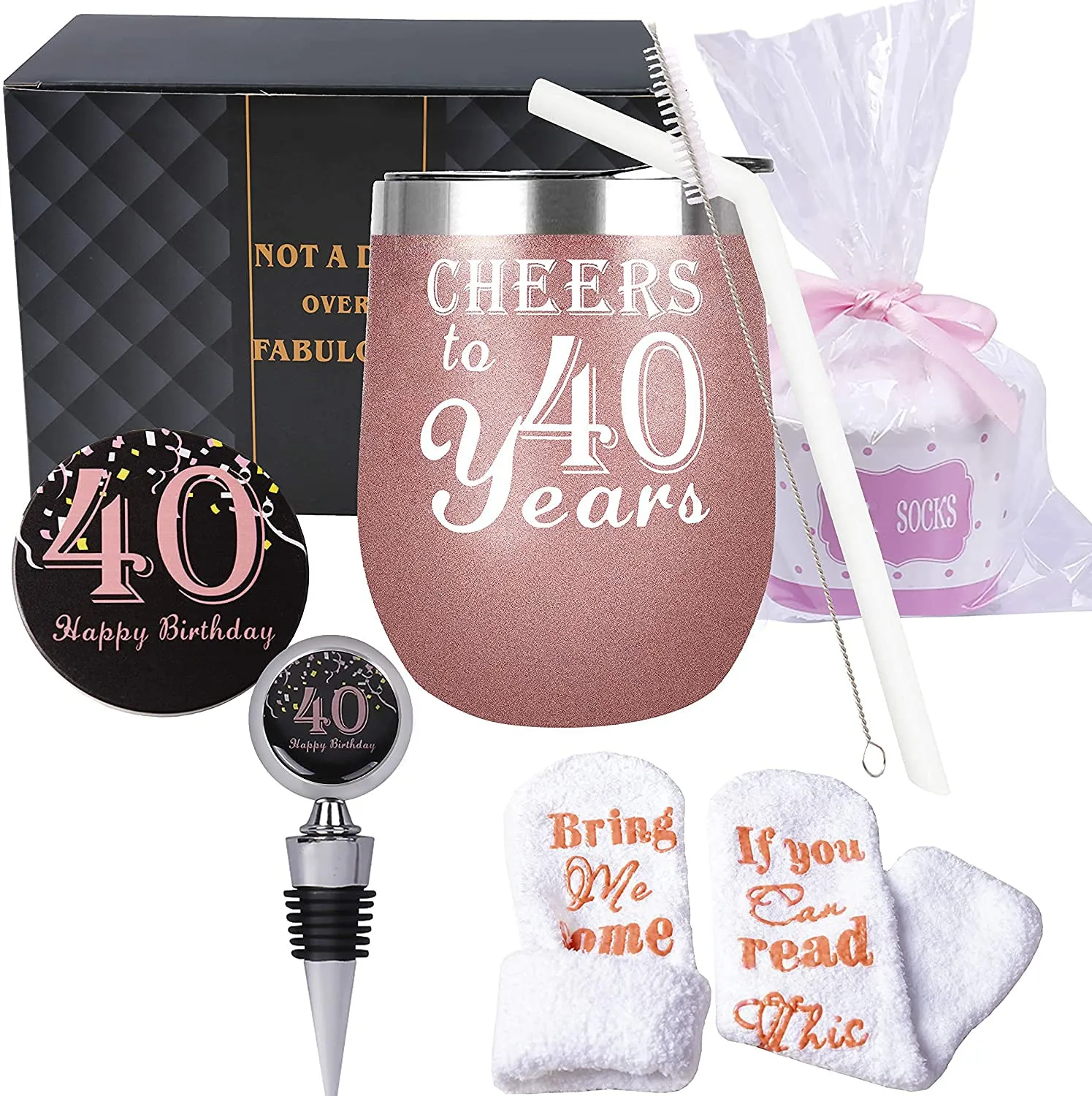 40th Birthday Gifts for Women, 40th Birthday Decorations for Women, Turning 40 Gifts