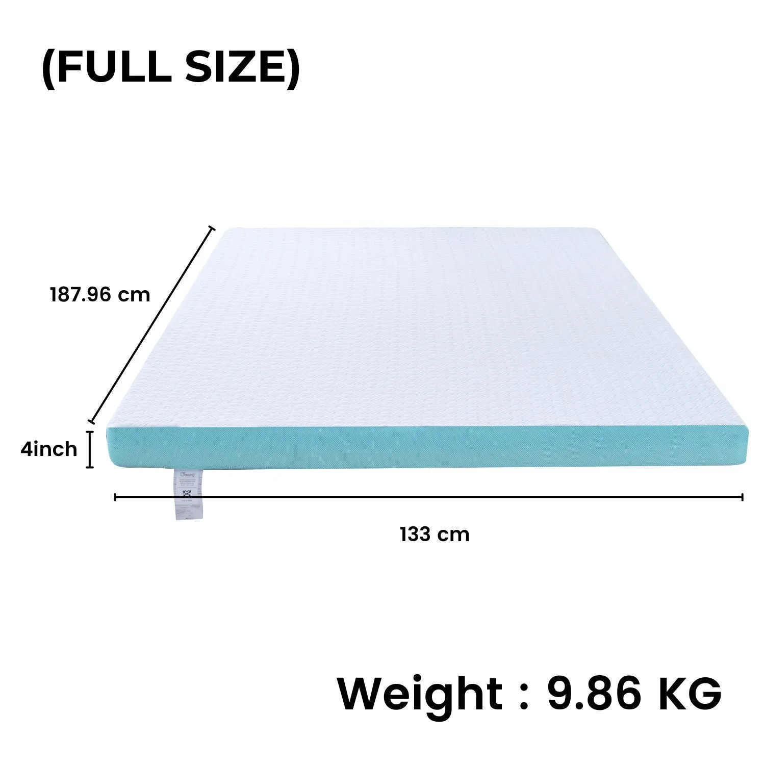 4" Gel Infused Dual Layer Mattress Topper, Full, Gominimo