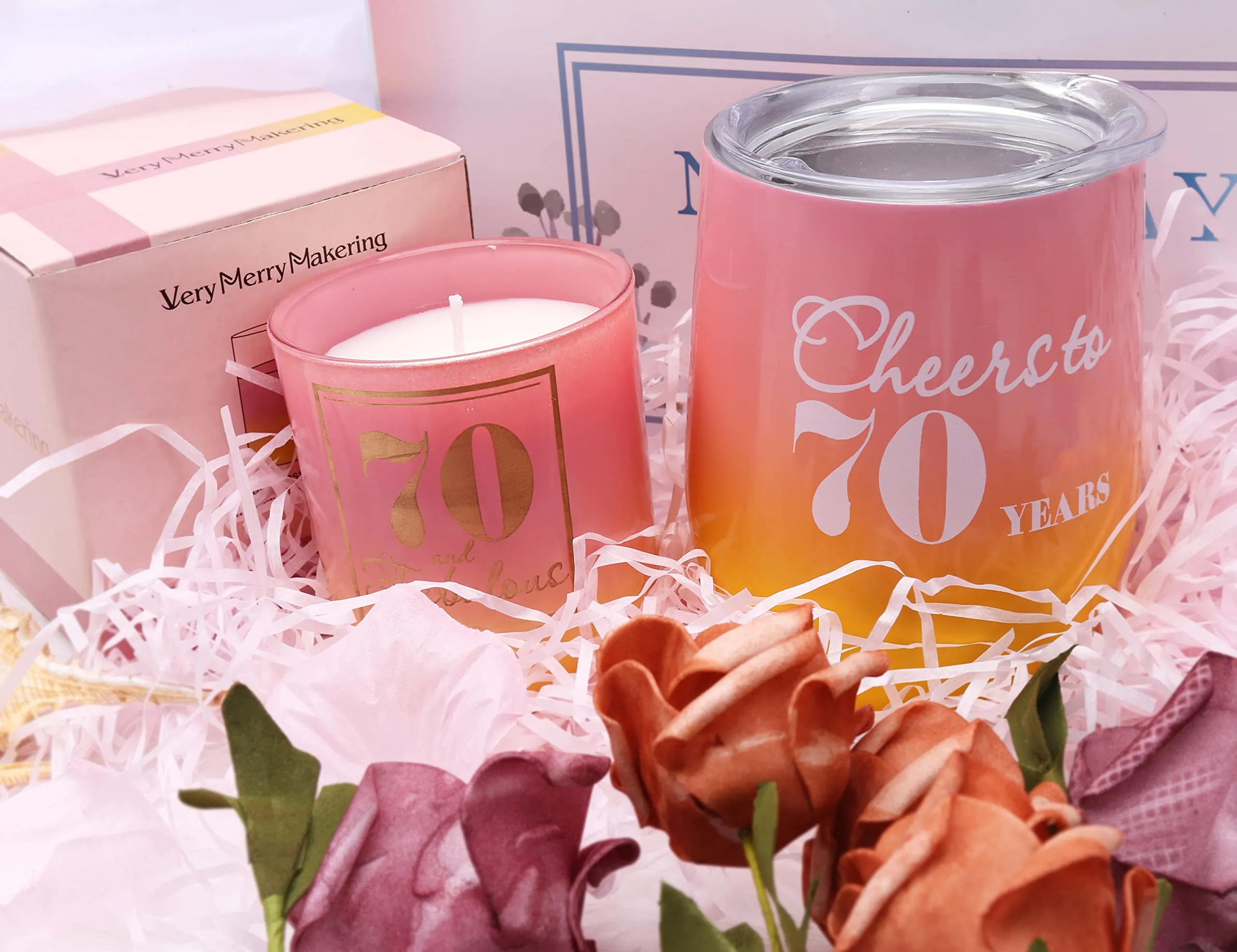 70th Birthday Gift for Women, 70 and Fabulous, 70th Glass, 70th Birthday Tumbler, 70th