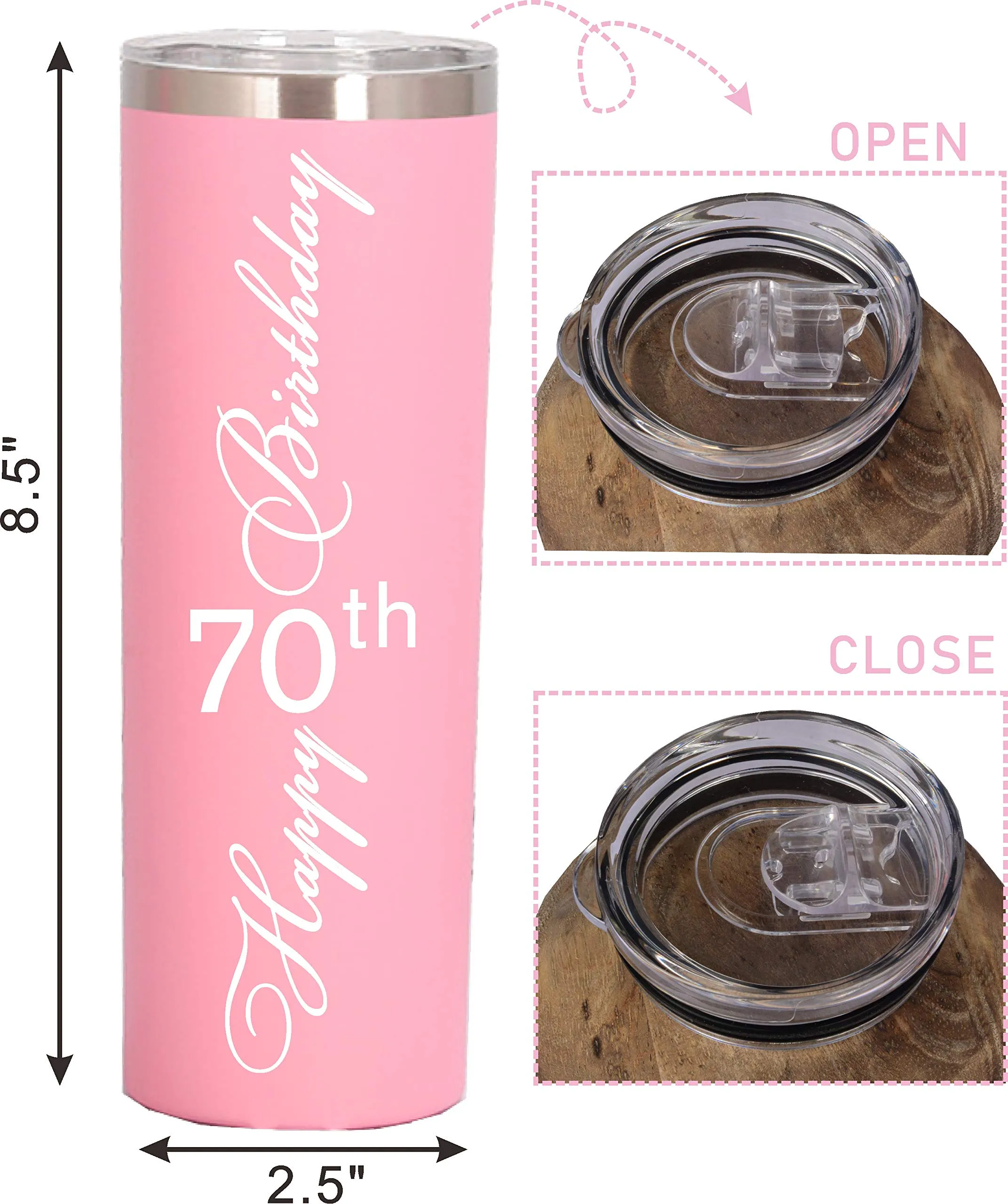 70th Birthday Gifts for Women, 70th Birthday, 70 and Fabulous,, 70th Birthday Tumbler