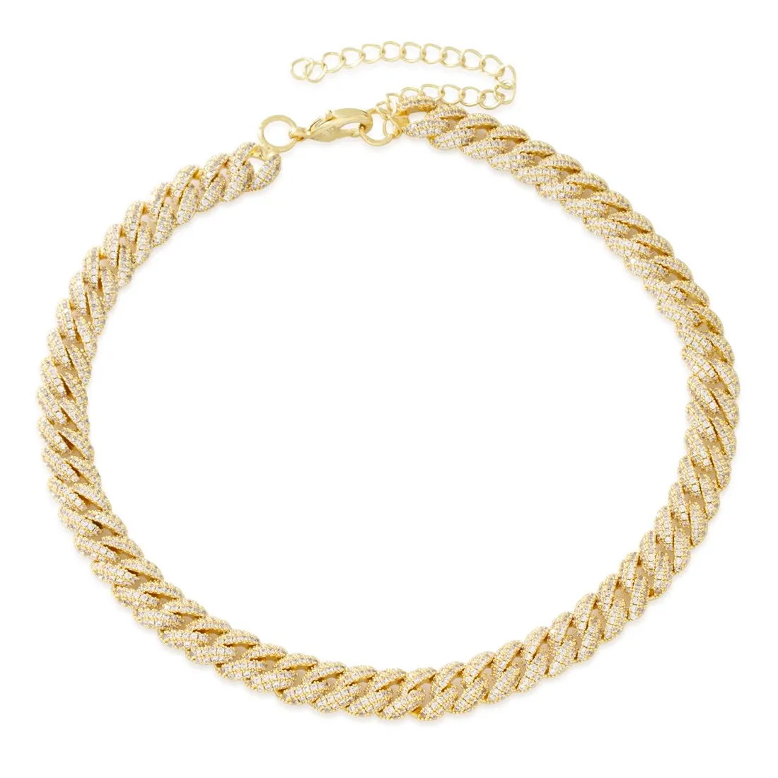 8mm Iced Miami Cuban Link Choker Chain