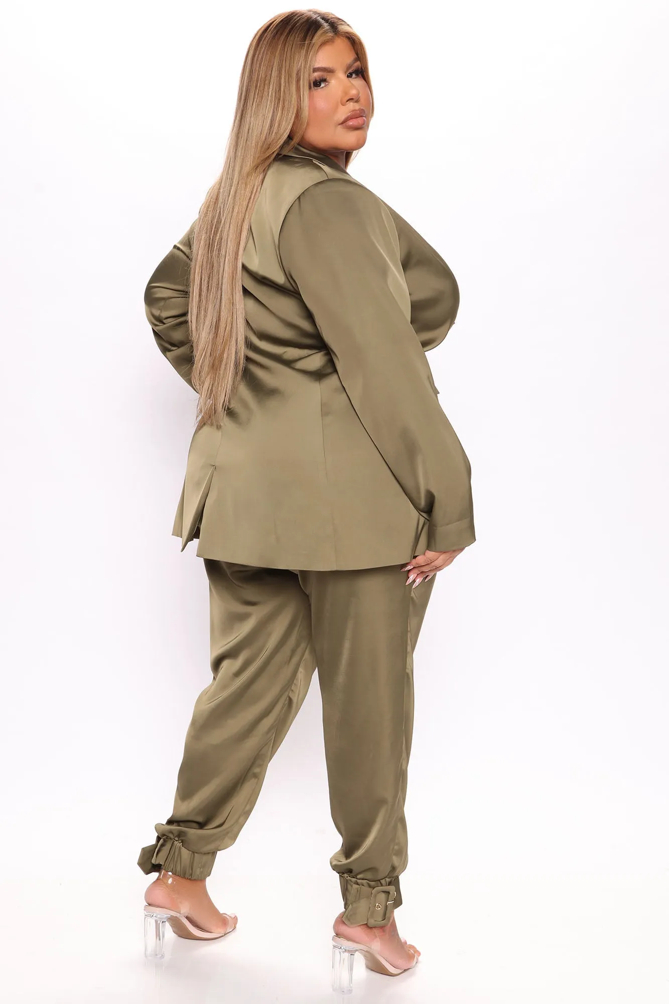 Addison Blazer Set - Olive