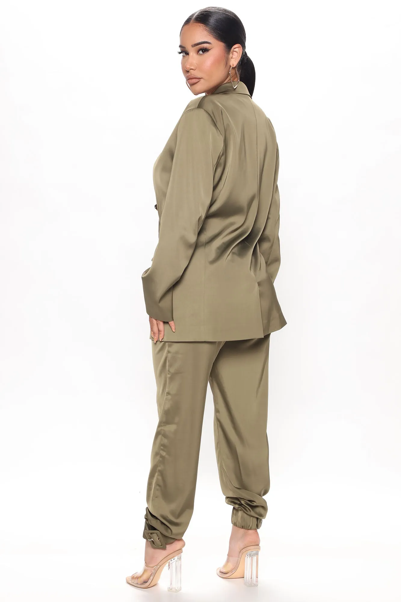 Addison Blazer Set - Olive