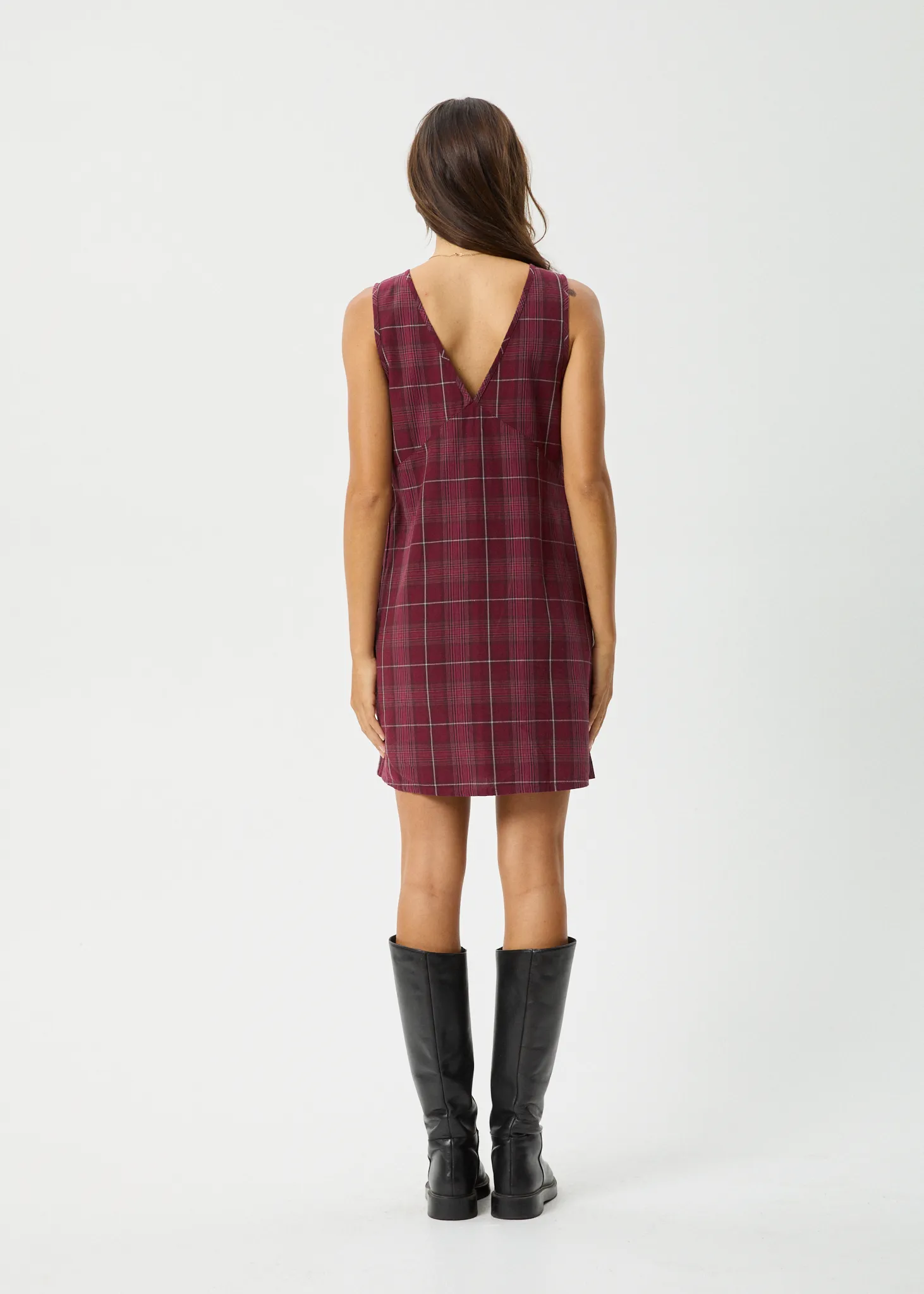 AFENDS Womens Eboni - Check Dress - Port