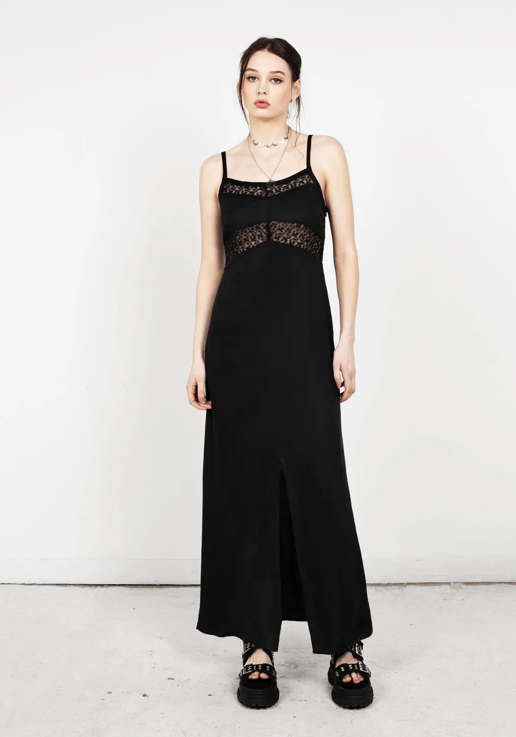 Aine Lace Panel Slip Dress