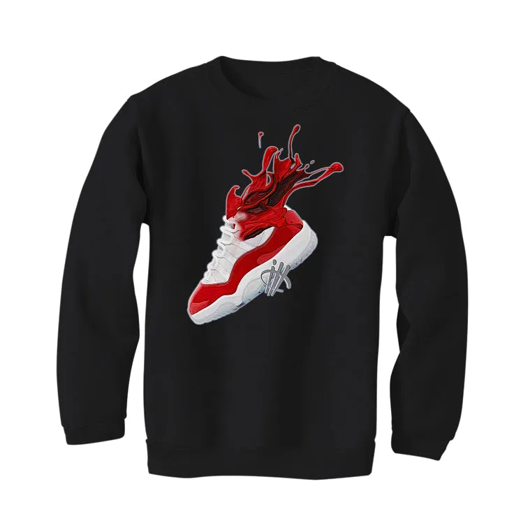 Air Jordan 11 “Cherry” Black T-Shirt (SPLASH 11 RED)