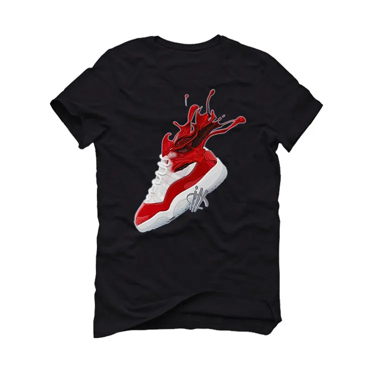 Air Jordan 11 “Cherry” Black T-Shirt (SPLASH 11 RED)