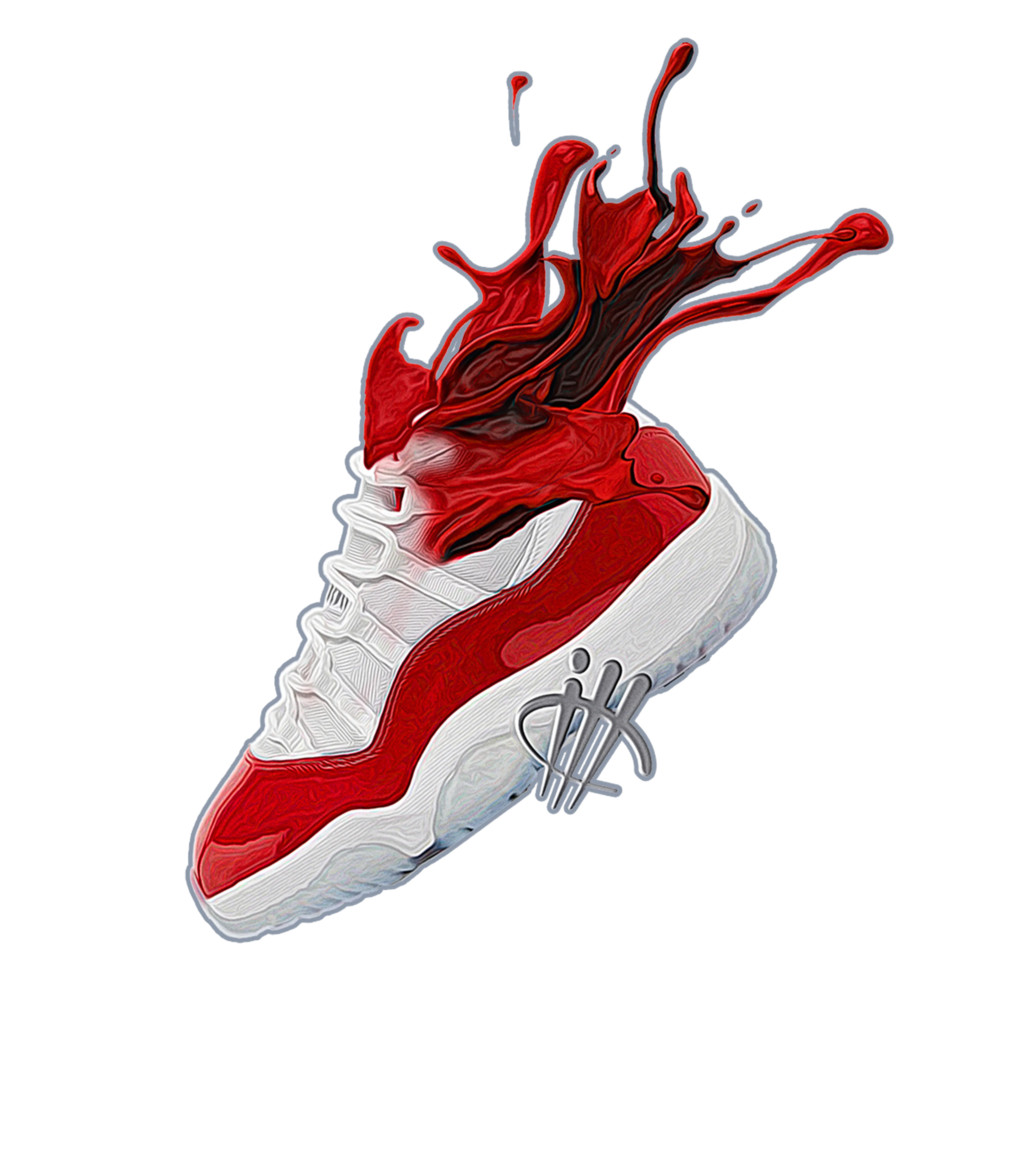 Air Jordan 11 “Cherry” White T-Shirt (SPLASH 11 RED)