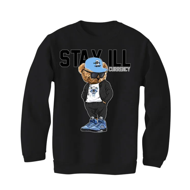 Air Jordan 5 “UNC” Black T-Shirt (Stay ill Bear)