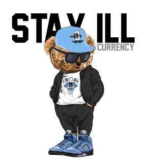 Air Jordan 5 “UNC” Black T-Shirt (Stay ill Bear)