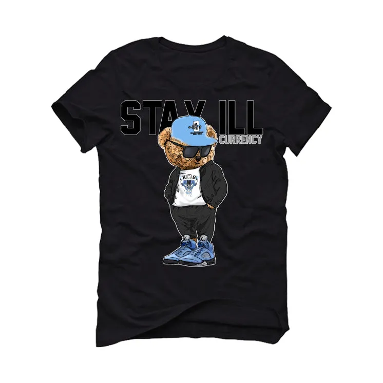 Air Jordan 5 “UNC” Black T-Shirt (Stay ill Bear)