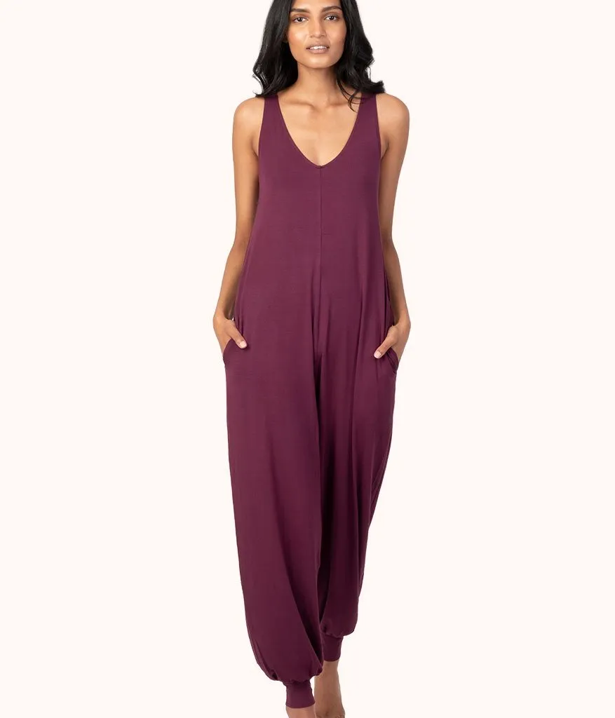 All-Day Jumpsuit: Plum