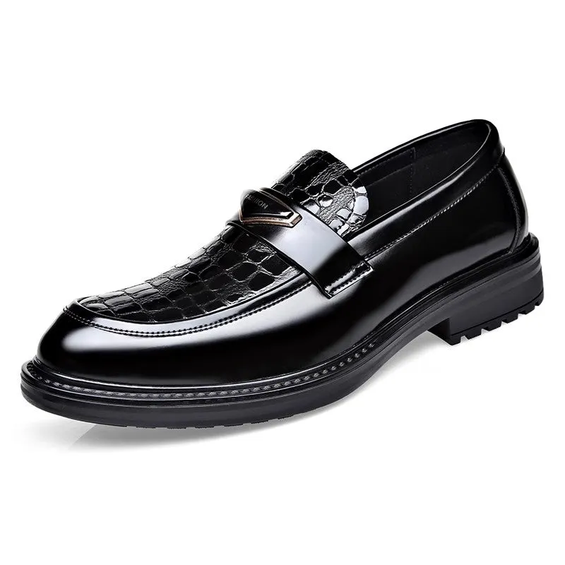 AlliLux Exotic Slip On Decor Designer Dress Shoes