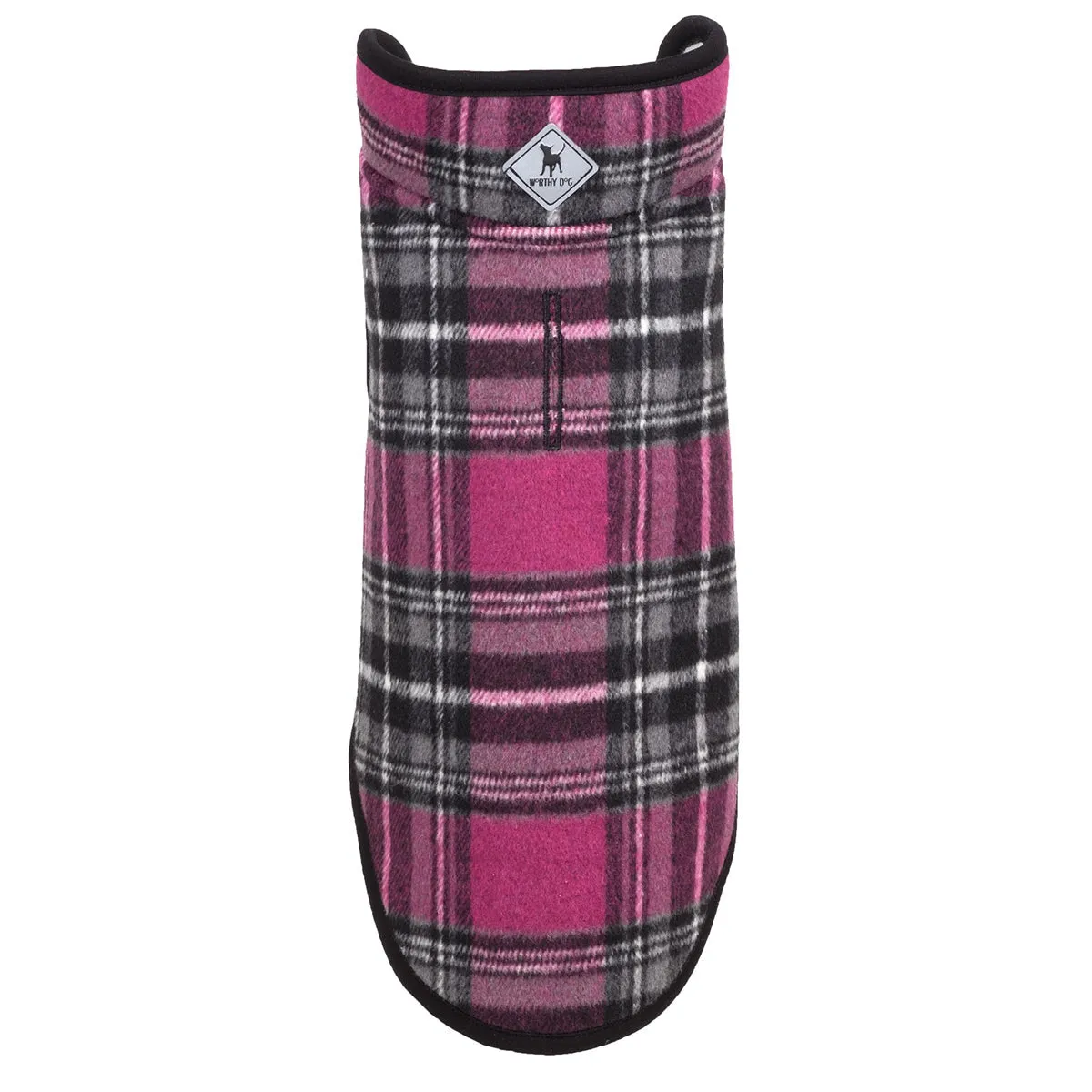 Alpine Plaid Dog Jacket Pink/Black