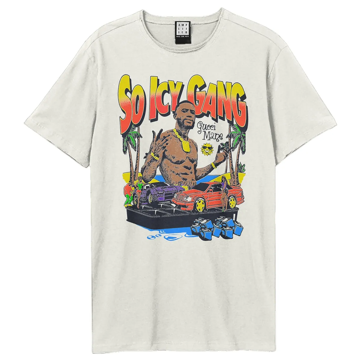 Amplified Unisex Adult So Icy Gang Gucci Mane T-Shirt