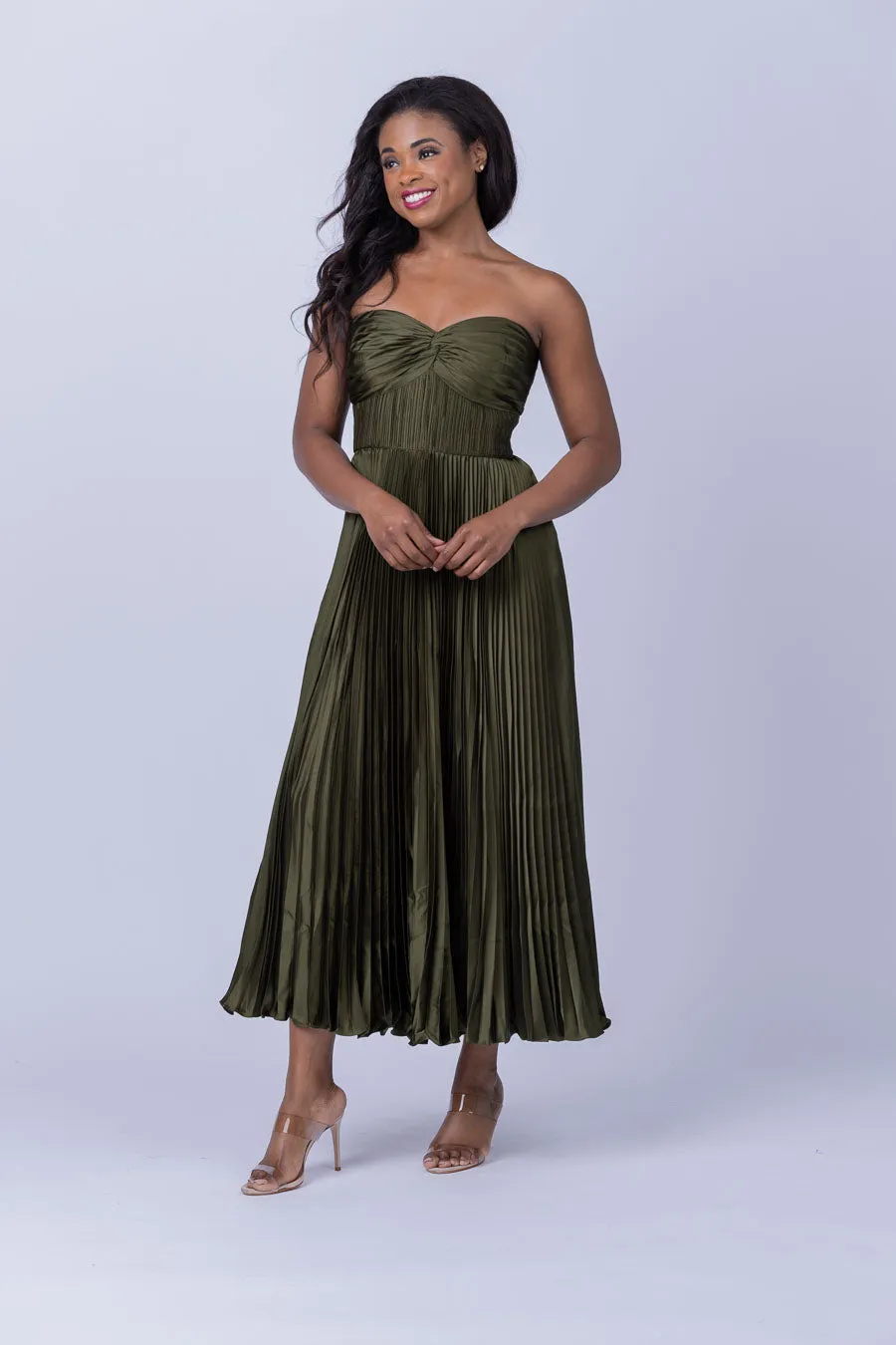 Amur Belle Dress in Olive