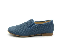 Andanines  Blue Embossed Smoking Slipper 47-77