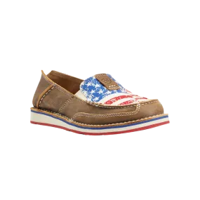 Ariat Women's Cruiser Brown Bomber US Flag Shoe