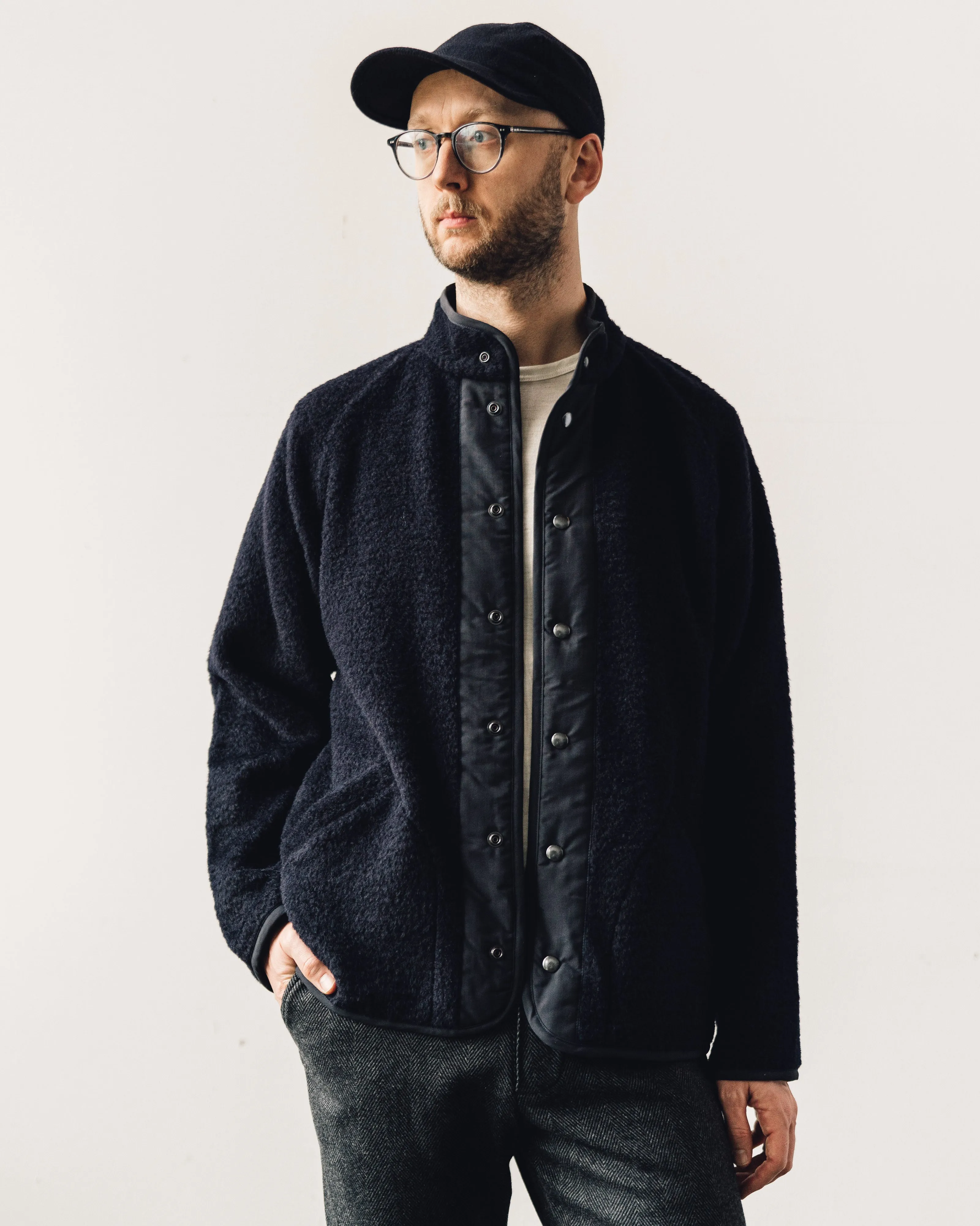 Arpenteur Contour Wool Jacket, Navy