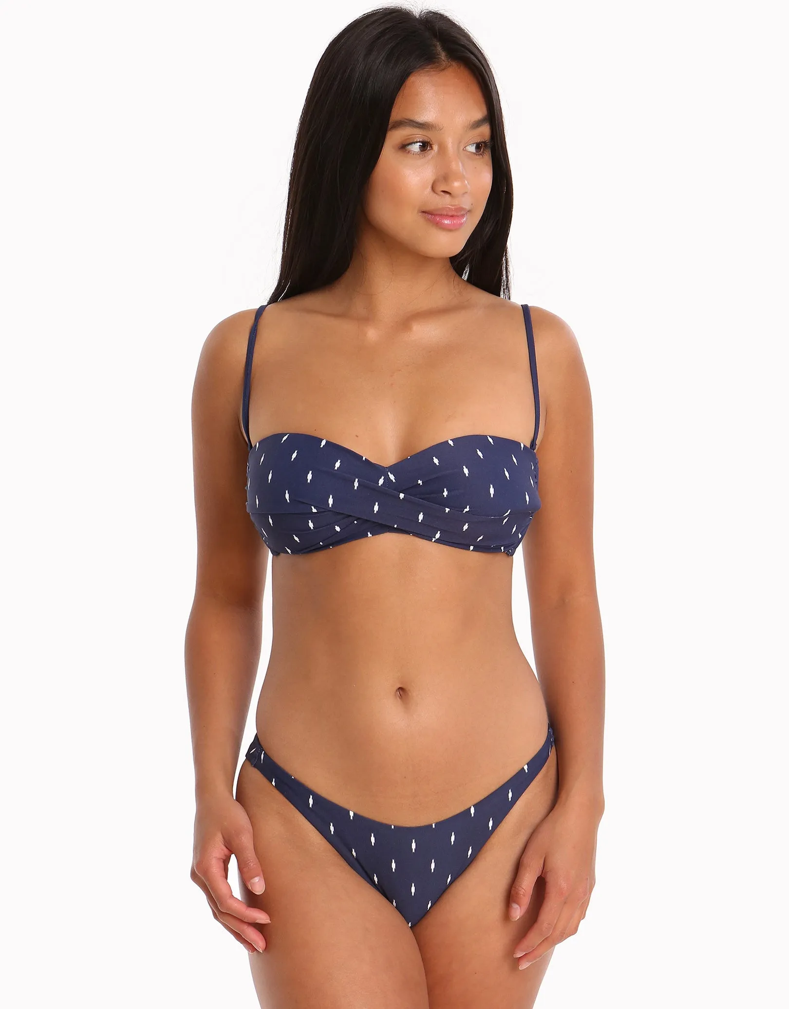 Artful Dot Bikini Bottom - Indigo