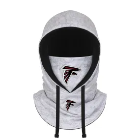 Atlanta Falcons NFL Heather Gray Drawstring Hooded Gaiter Scarf