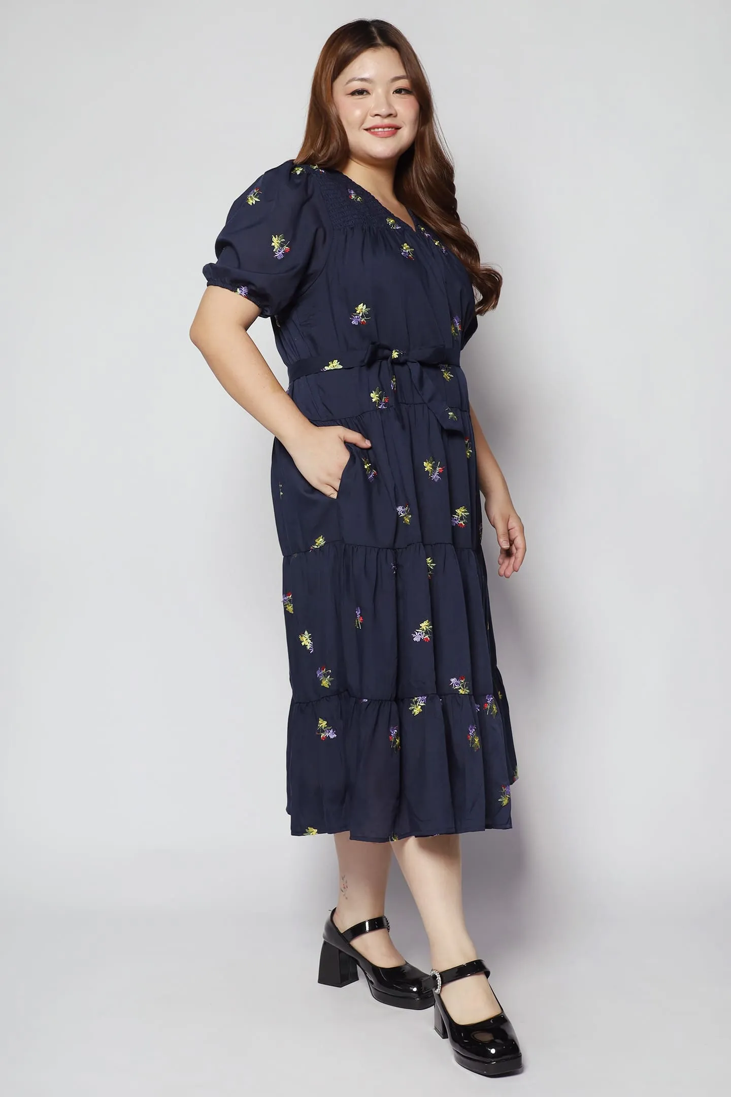 Backorders Sydney Dress in Holly Embroidery