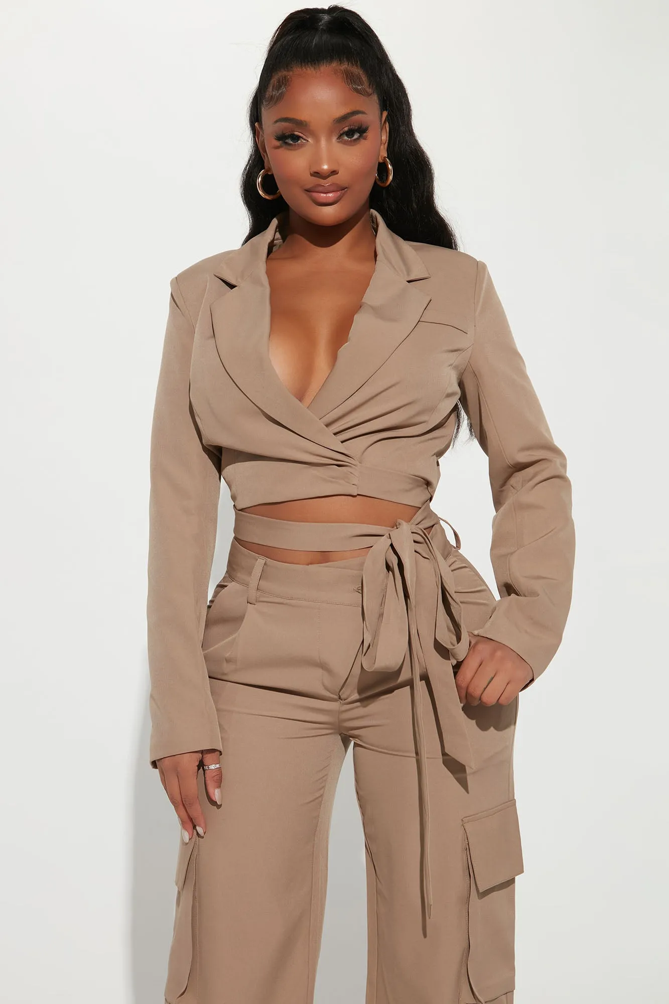 Bailey Blazer Pant Set - Olive