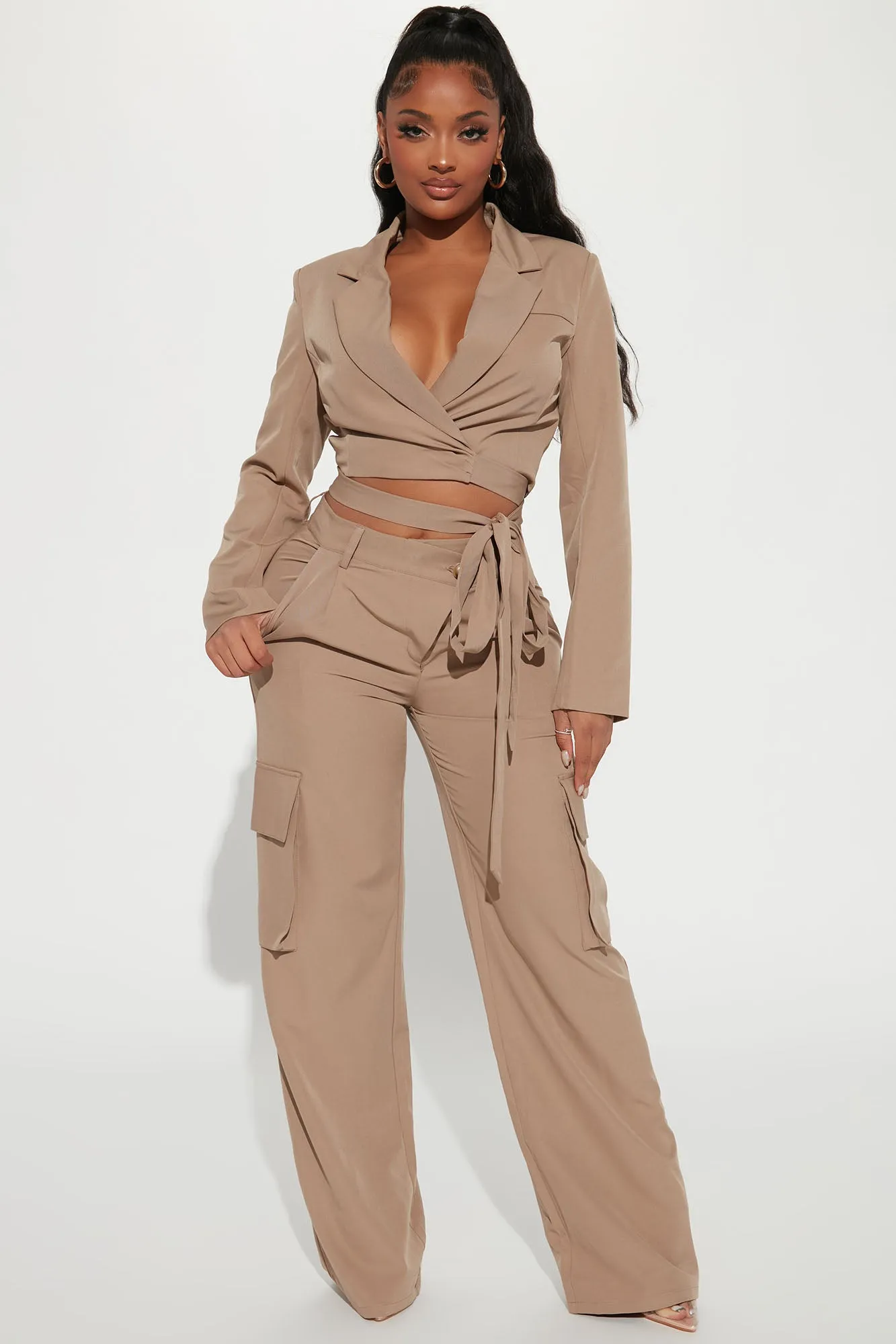 Bailey Blazer Pant Set - Olive