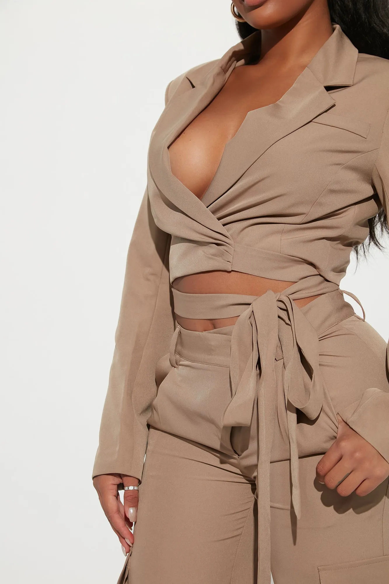 Bailey Blazer Pant Set - Olive