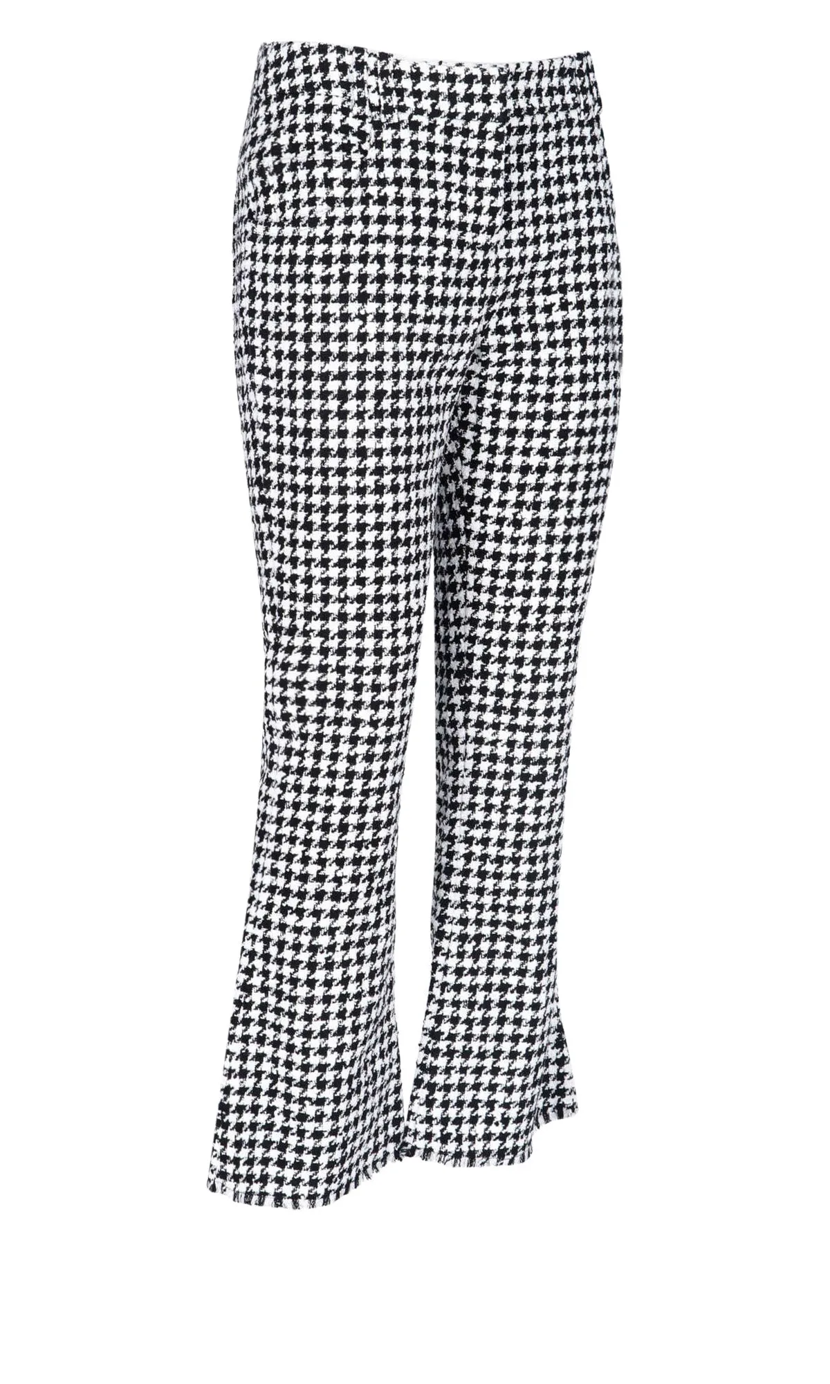 Balmain Houndstooth Cropped Flared Trousers