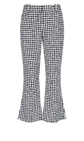 Balmain Houndstooth Cropped Flared Trousers