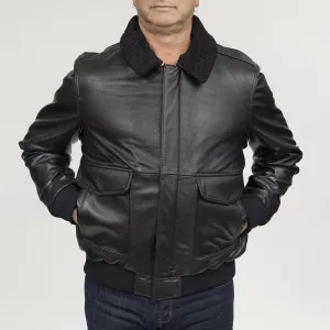 Baron Mens Bomber Leather Jacket