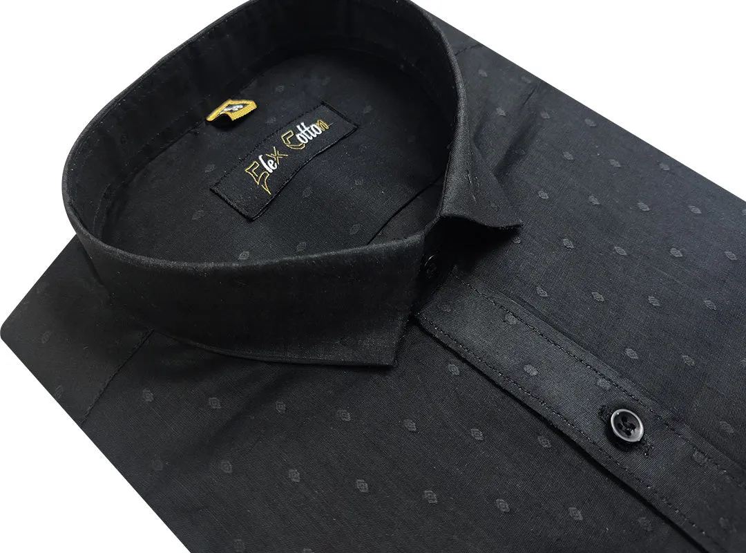 Black Color 100% Cotton Lawn Finish Shirt For Men