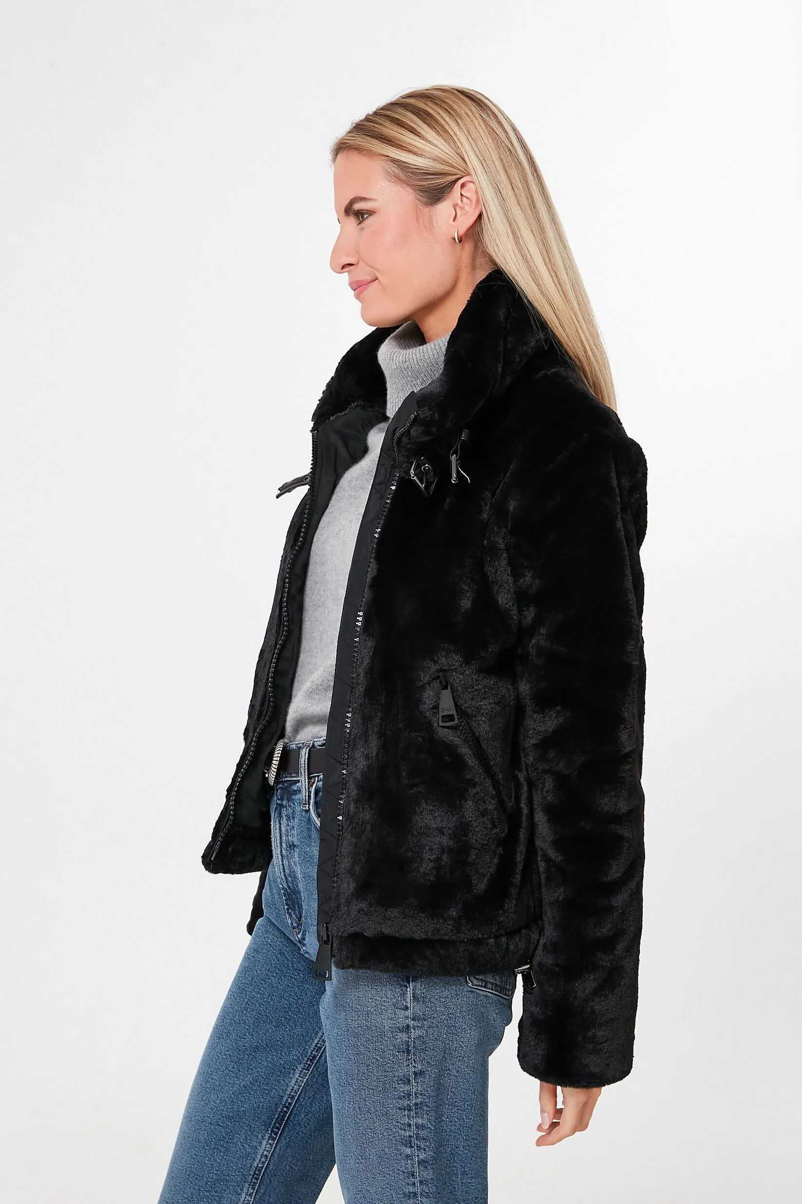 Black Faux Fur Denver Coat