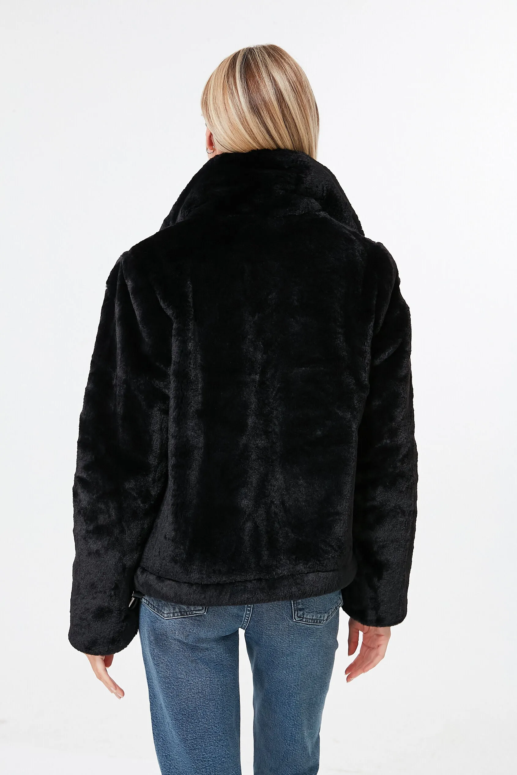 Black Faux Fur Denver Coat