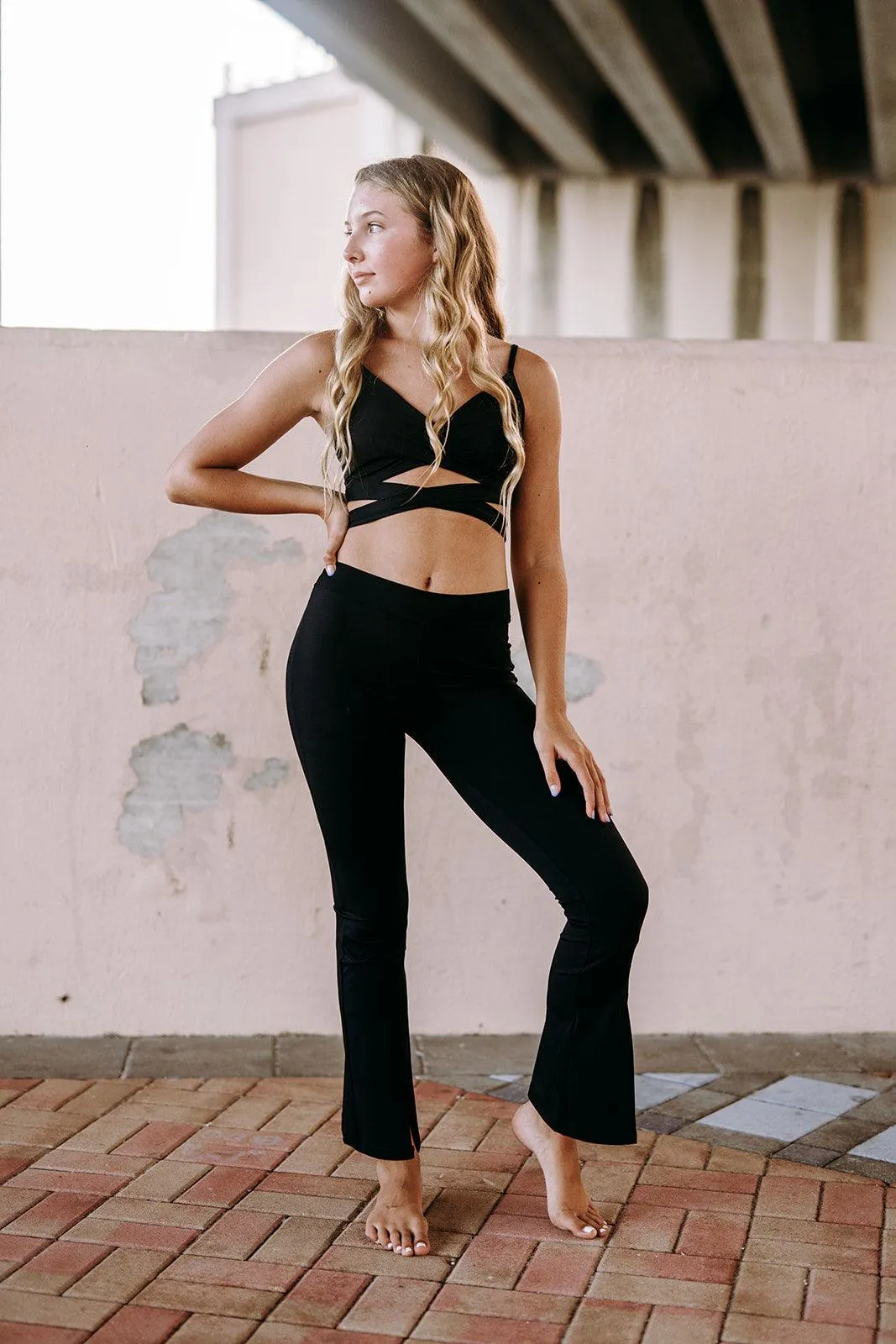 Black Ink Flare Pants